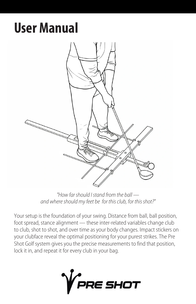 Pre Shot Golf User Manual — cover page